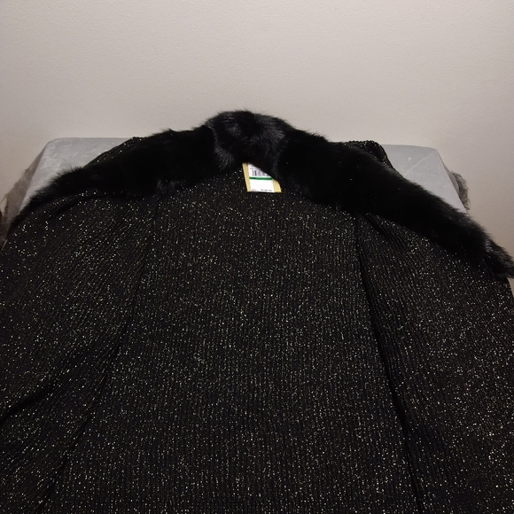 Michael Kors Metallic Faux-Fur Trim Cardigan - Picture 10 of 15